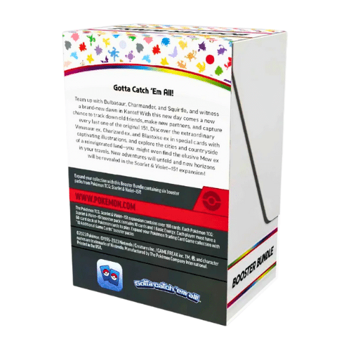 Contraportada de Booster Bundle 151 Pokemón tcg ingles